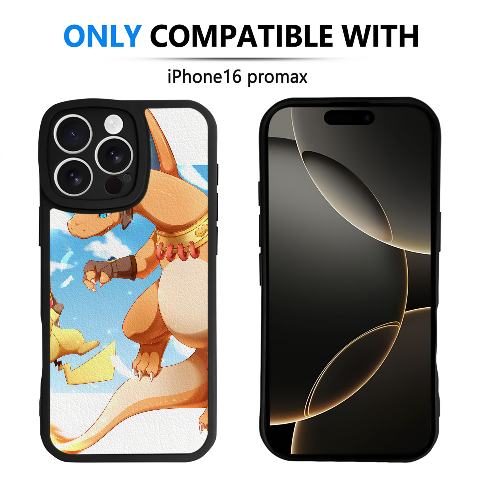 （画像用） ポケットモンスター Pokémon 【iPhone 16シリーズ対応】シリコンスマホケース（レザー調） 材質：シリコン